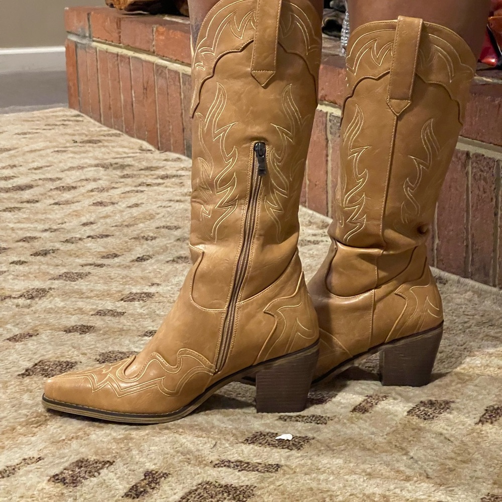 New Cowgirl Boots Tan size 10 - Picture 9 of 15